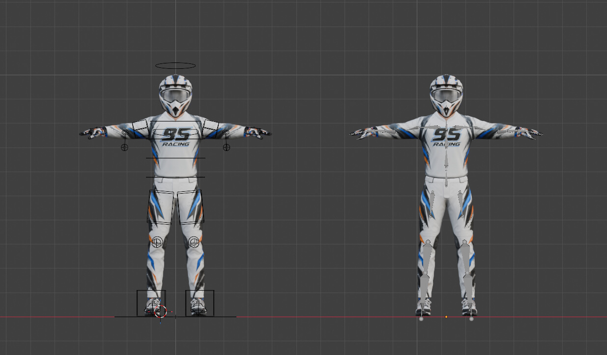 Motocross Rider &mdash Rigged with Helmet 3D Model