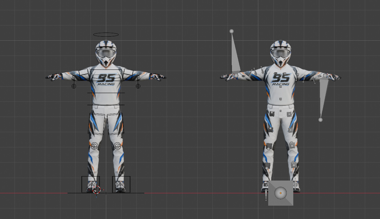 Motocross Rider &mdash Rigged with Helmet 3D Model