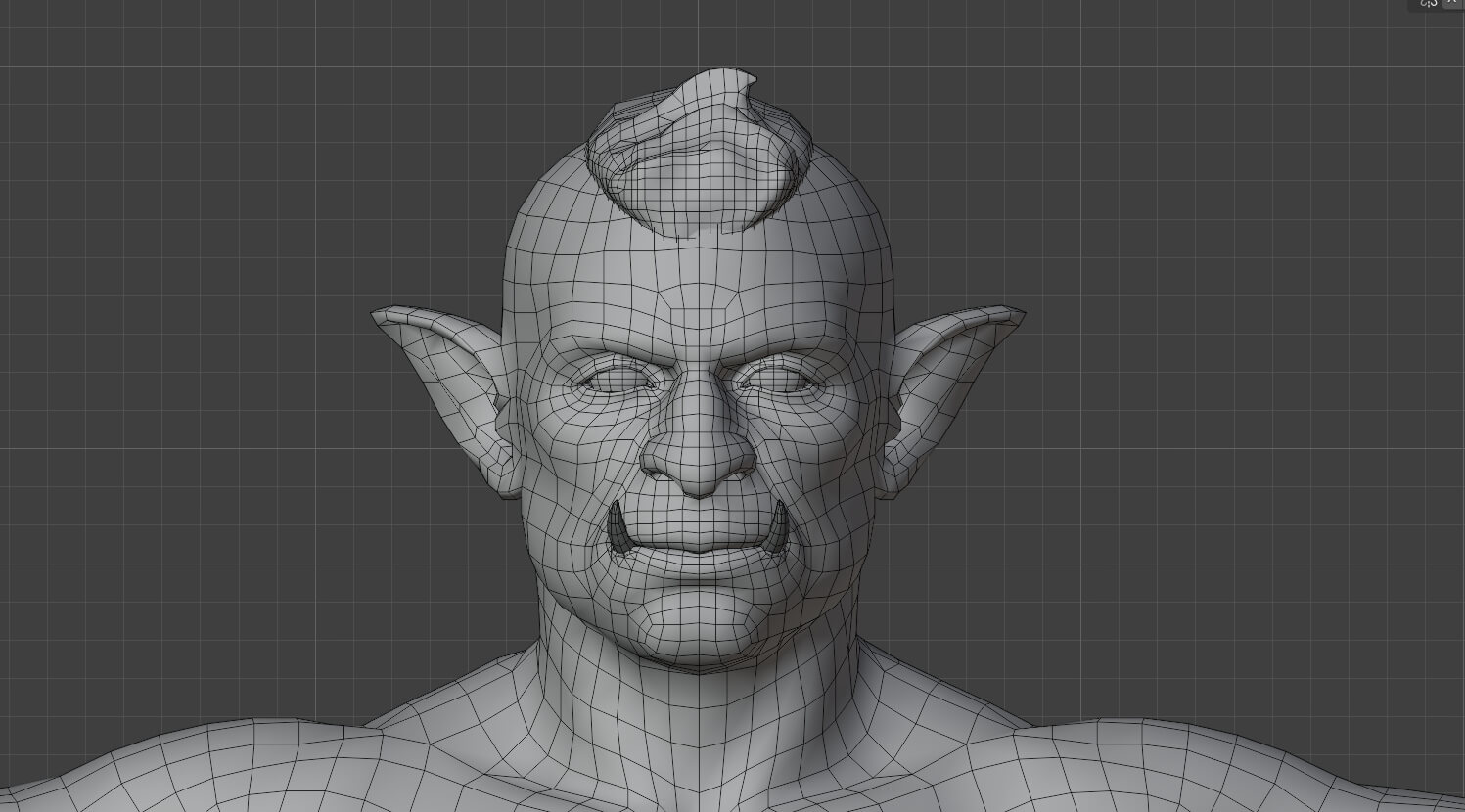 Red Orc Warrior-Rigged 3D Model