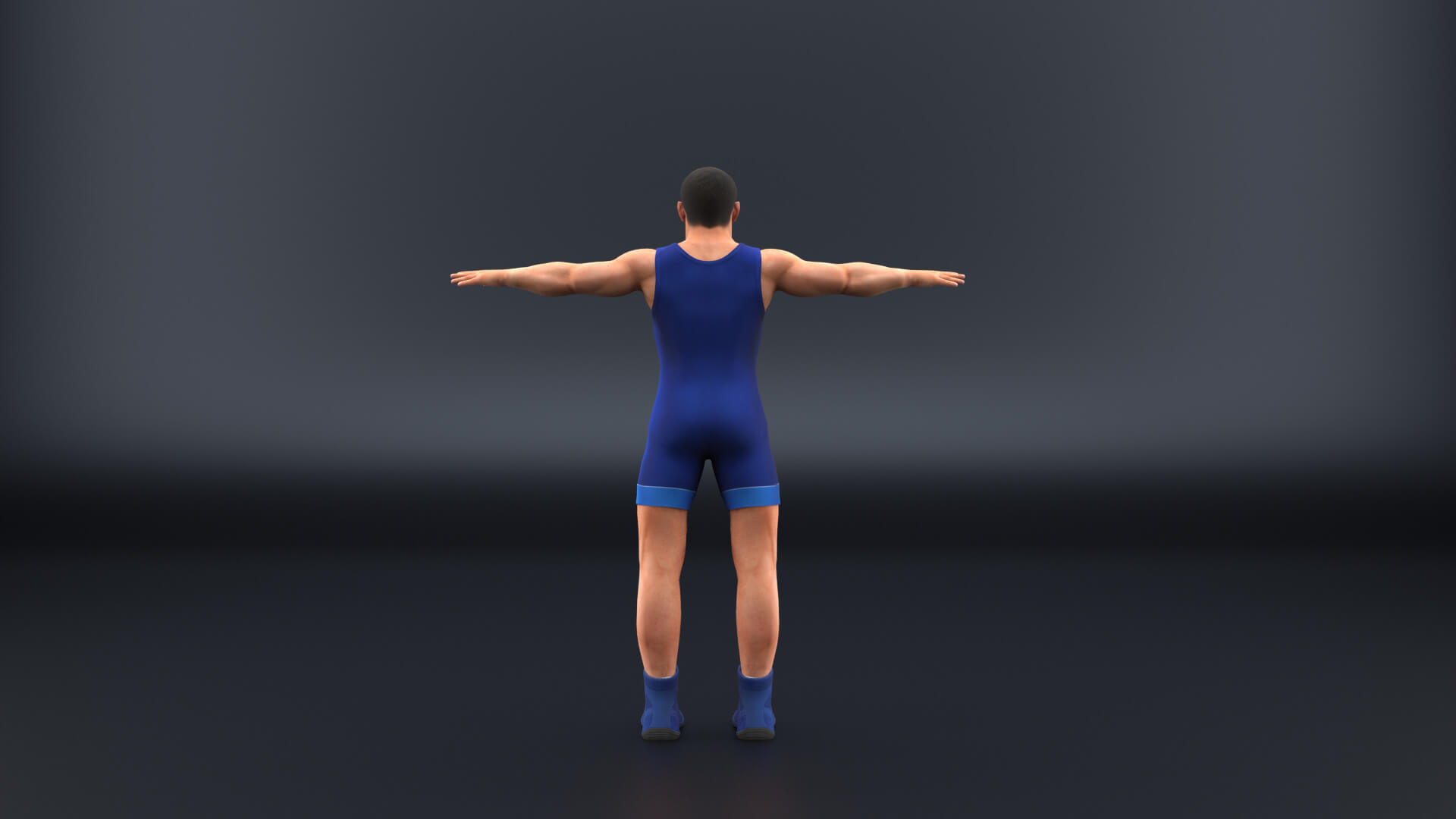 Rigged Lowpoly Wrestler Character 3D Model