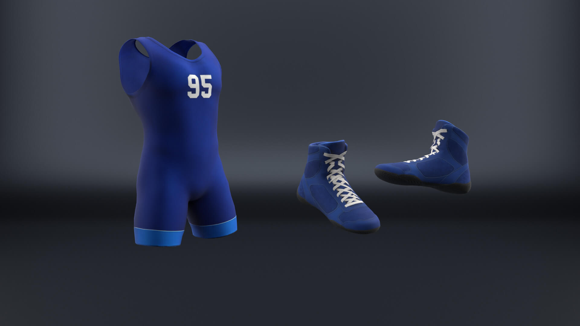 Rigged Lowpoly Wrestler Character 3D Model