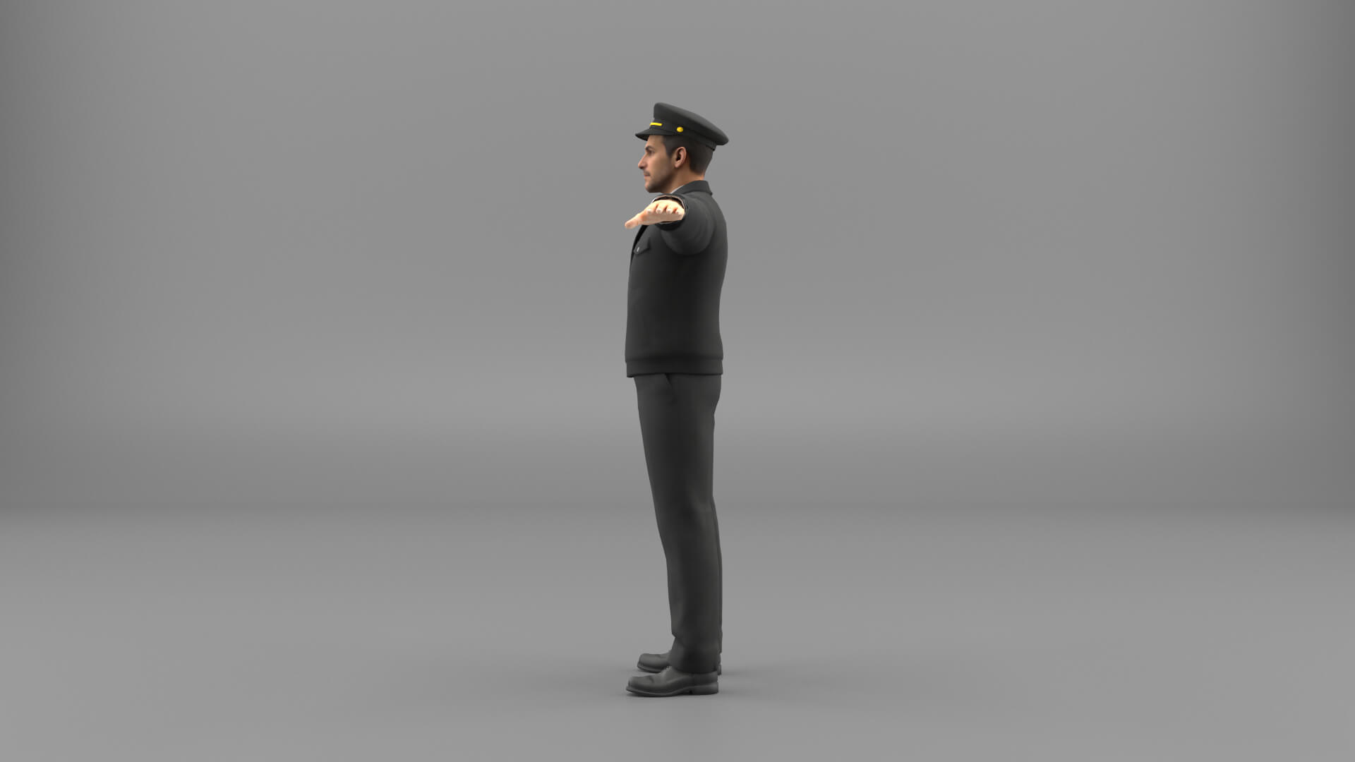 Taxi Driver Character Rigged 3D Model
