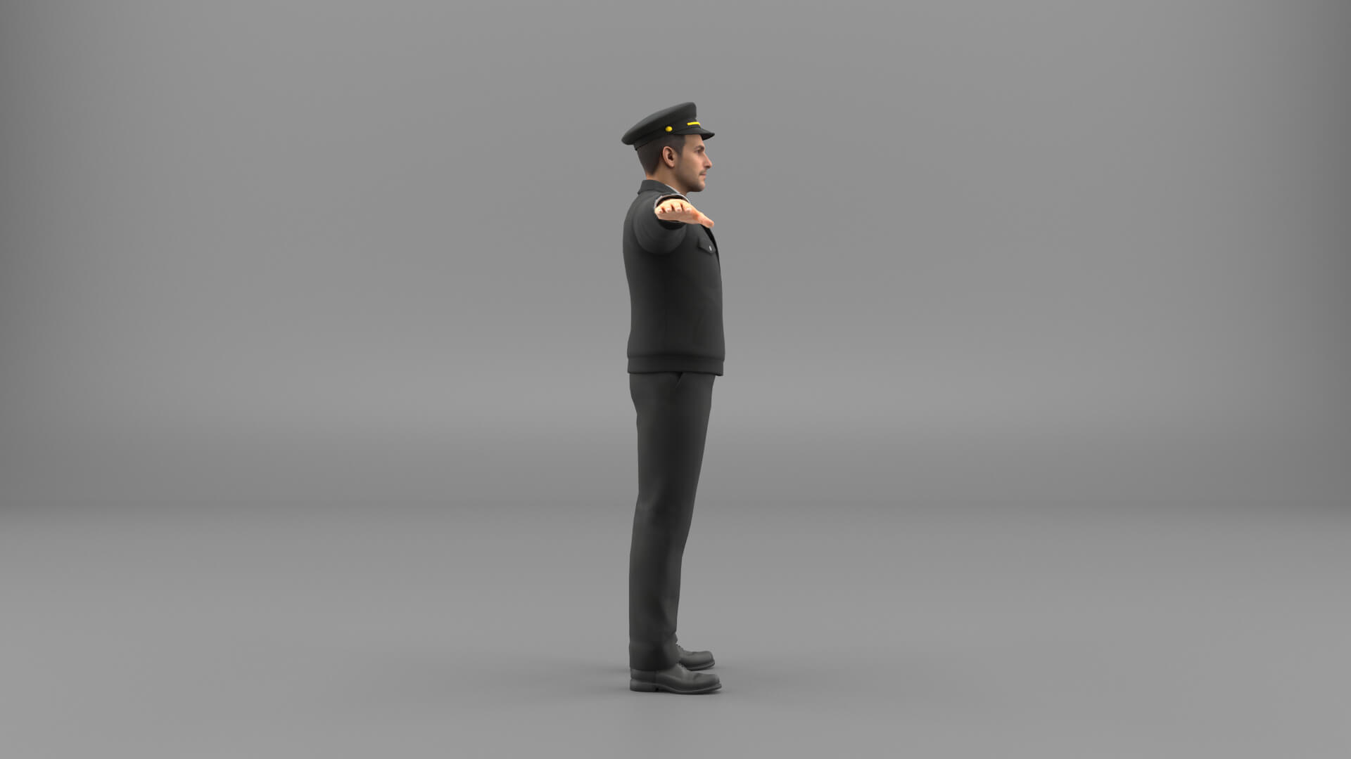 Taxi Driver Character Rigged 3D Model