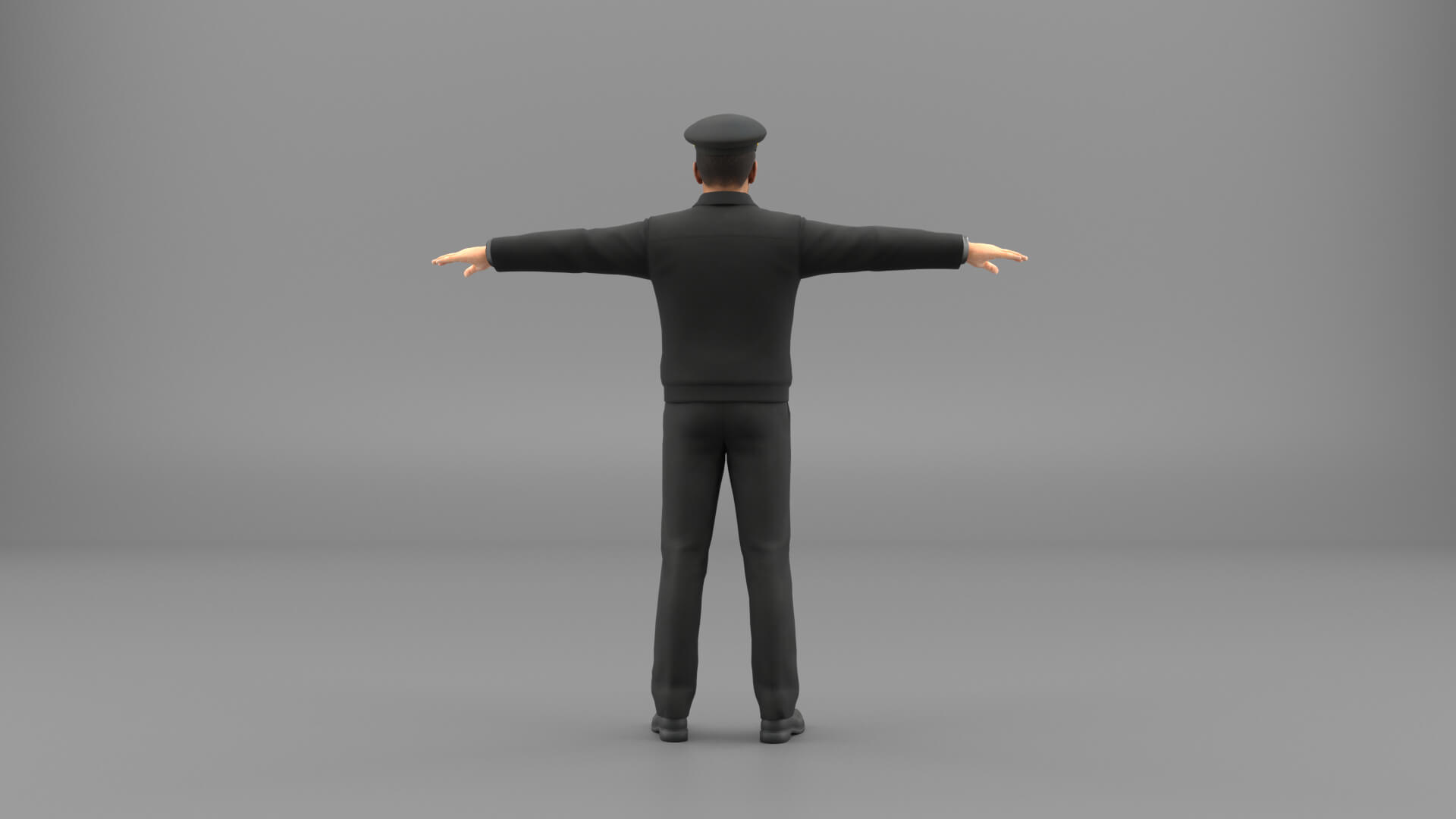 Taxi Driver Character Rigged 3D Model