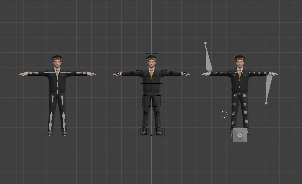 Taxi Driver Character Rigged 3D Model