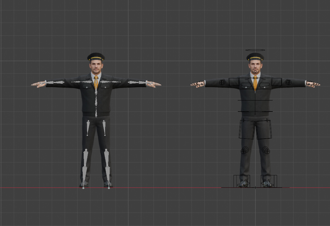 Taxi Driver Character Rigged 3D Model