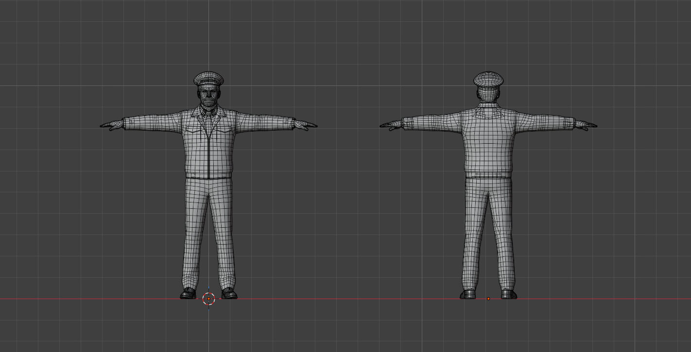 Taxi Driver Character Rigged 3D Model