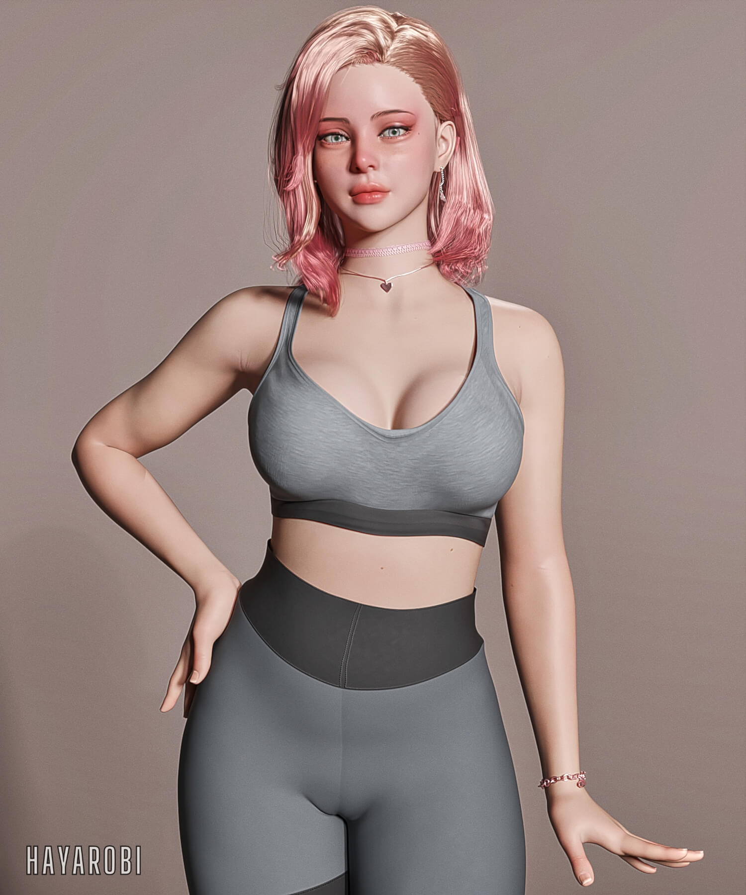 Kayla 01 3D Render, Digital Artwork by HAYAROBI