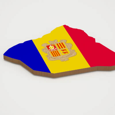 Andorra la Vella Capital of Andorra 3d Map