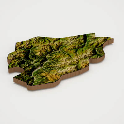 Andorra Realistic 3D Terrain Map
