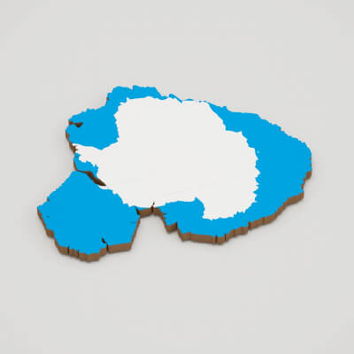 Antarctica 3d map
