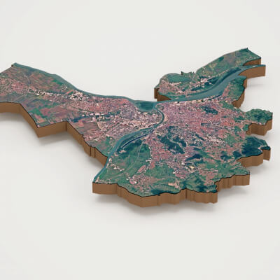 Belgrade Capital of Republic of Serbia Realistic 3d Terrain