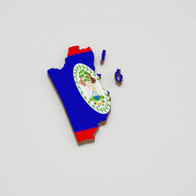 Belize 3d map