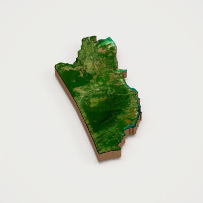 Belize Realistic 3D Terrain Map
