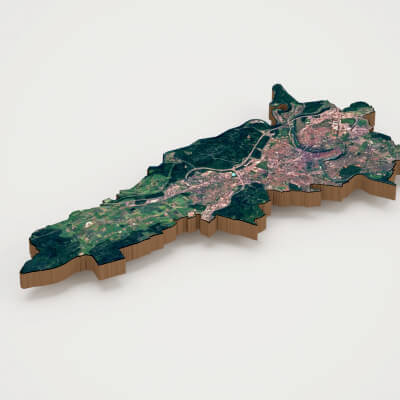Bern: Capital of Switzerland Realistic 3D Terrain Map