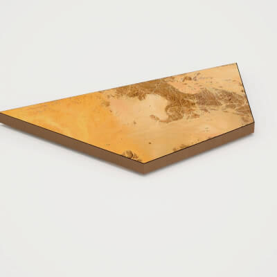 Bir Tawil Realistic 3D Terrain Map