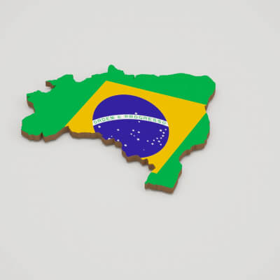 Brazil 3D Map