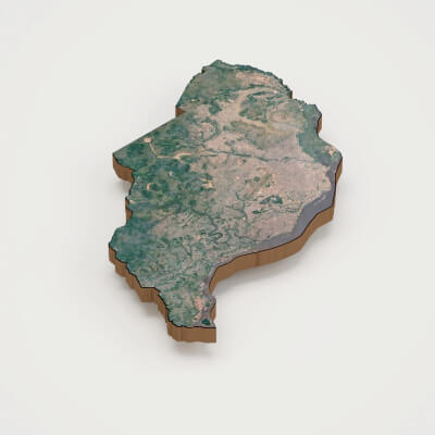 Brazzaville Capital of Republic of The Congo Realistic 3D Te