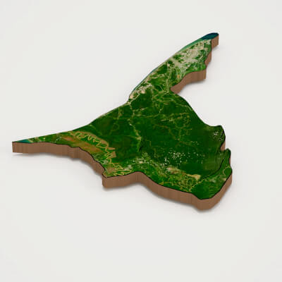 Brunei Realistic 3D Terrain Map