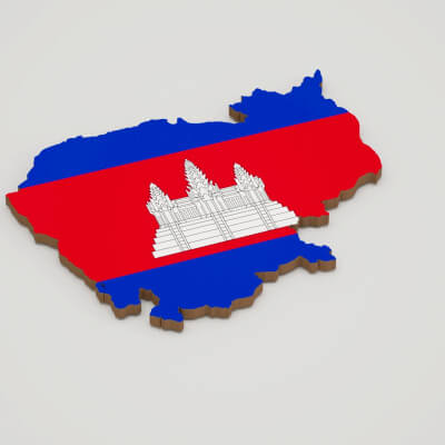 Cambodia 3D Map