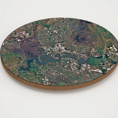 Canberra Capital of Australia Realistic 3d Terrain Map