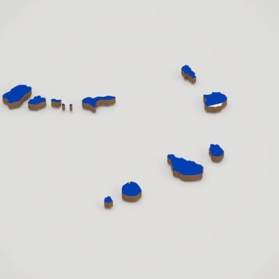 Cape Verde 3D Map