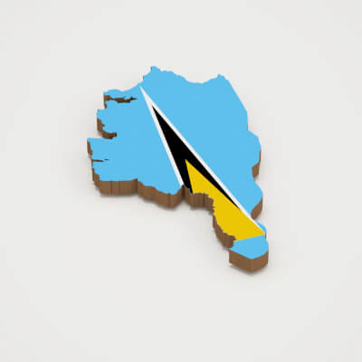 Castries Capital of Saint Lucia 3d Map