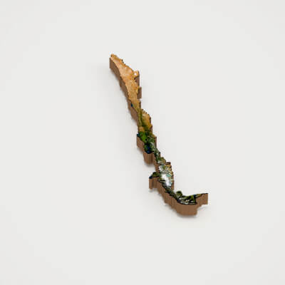 Chile Realistic 3D Terrain Map