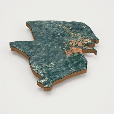 Ciudad de la Paz Capital of Equatorial Guinea Realistic 3D T