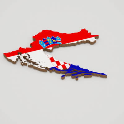 Croatia 3D Map