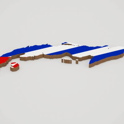 Cuba 3D Map model