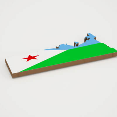 Djibouti Capital of Djibouti 3D Map