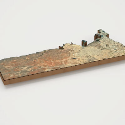 Djibouti Capital of Djibouti Realistic 3d Terrain Map