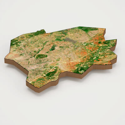 Dodoma Capital of Tanzania Realistic 3d Terrain Map