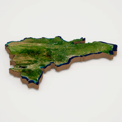 Dominican Republic Realistic 3D Terrain Map
