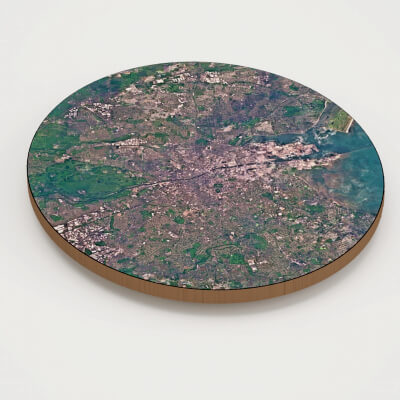 Dublin Capital of Ireland Realistic 3D Terrain Map