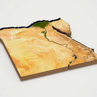 Egypt Realistic 3D Terrain Map
