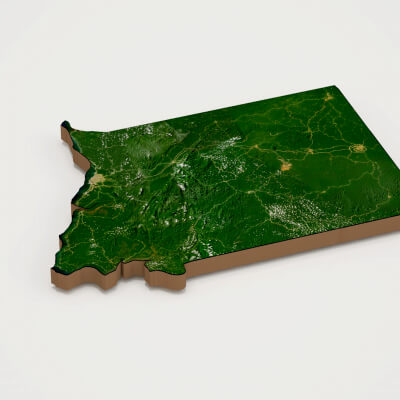 Equatorial Guinea Realistic 3D Terrain Map