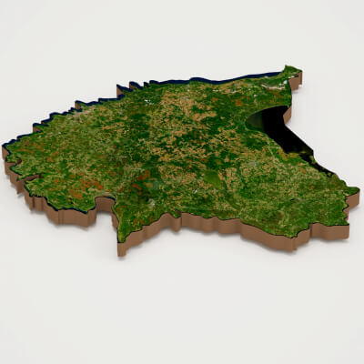 Estonia Realistic 3d Terrain Map