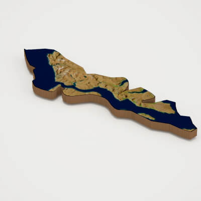Faroe Islands Realistic 3D Terrain Map