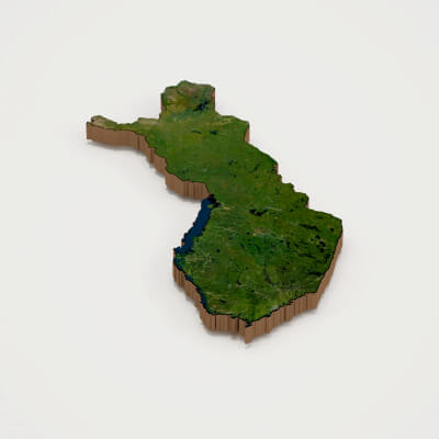 Finland Realistic 3D Terrain Map