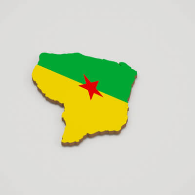 French Guiana 3D Map
