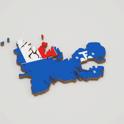 French Southern Territories 3D Map