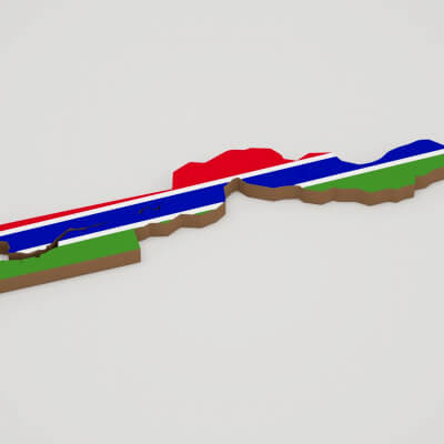 Gambia 3D Map