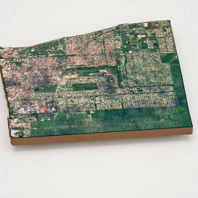 Georgetown Capital of Guyana Realistic 3D Terrain Map