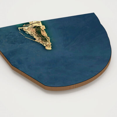 Gibraltar: Capital of Gibraltar Realistic 3D Terrain Map