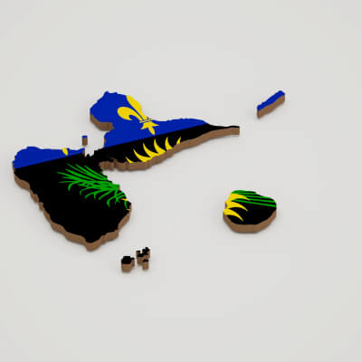 Guadeloupe 3D Map