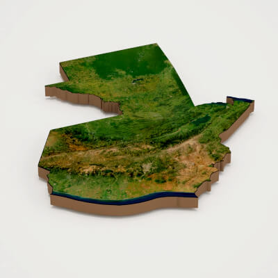 Guatemala Realistic 3D Terrain Map