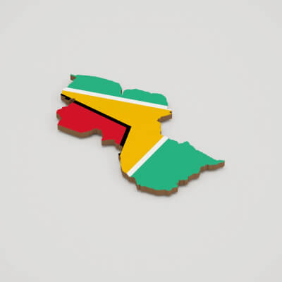 Guyana 3D Map