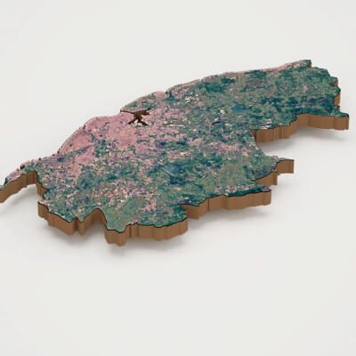 Havana Capital of Cuba Realistic 3D Terrain Map